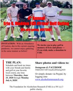 4th Annual Eric G Madden VIRTUAL Golf Outing Flyer