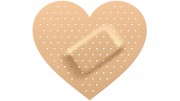 Band aid in shape of heart